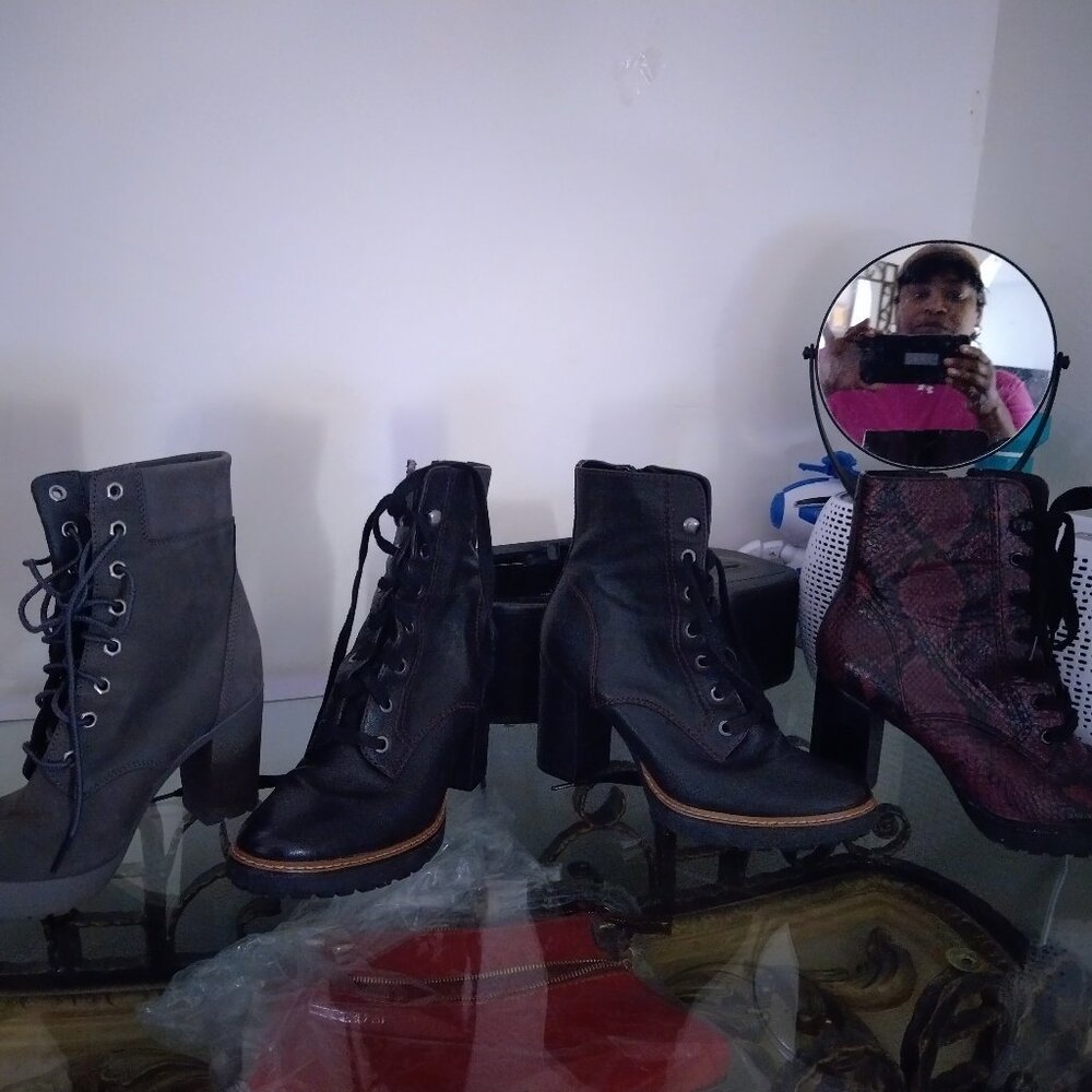 Women Leather booties -5 pairs bundle